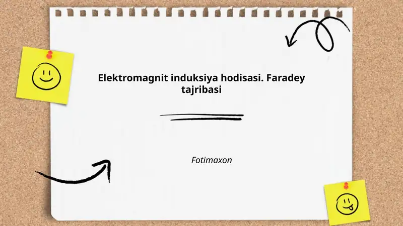 Elektromagnit induksiya hodisasi. Faradey tajribasi