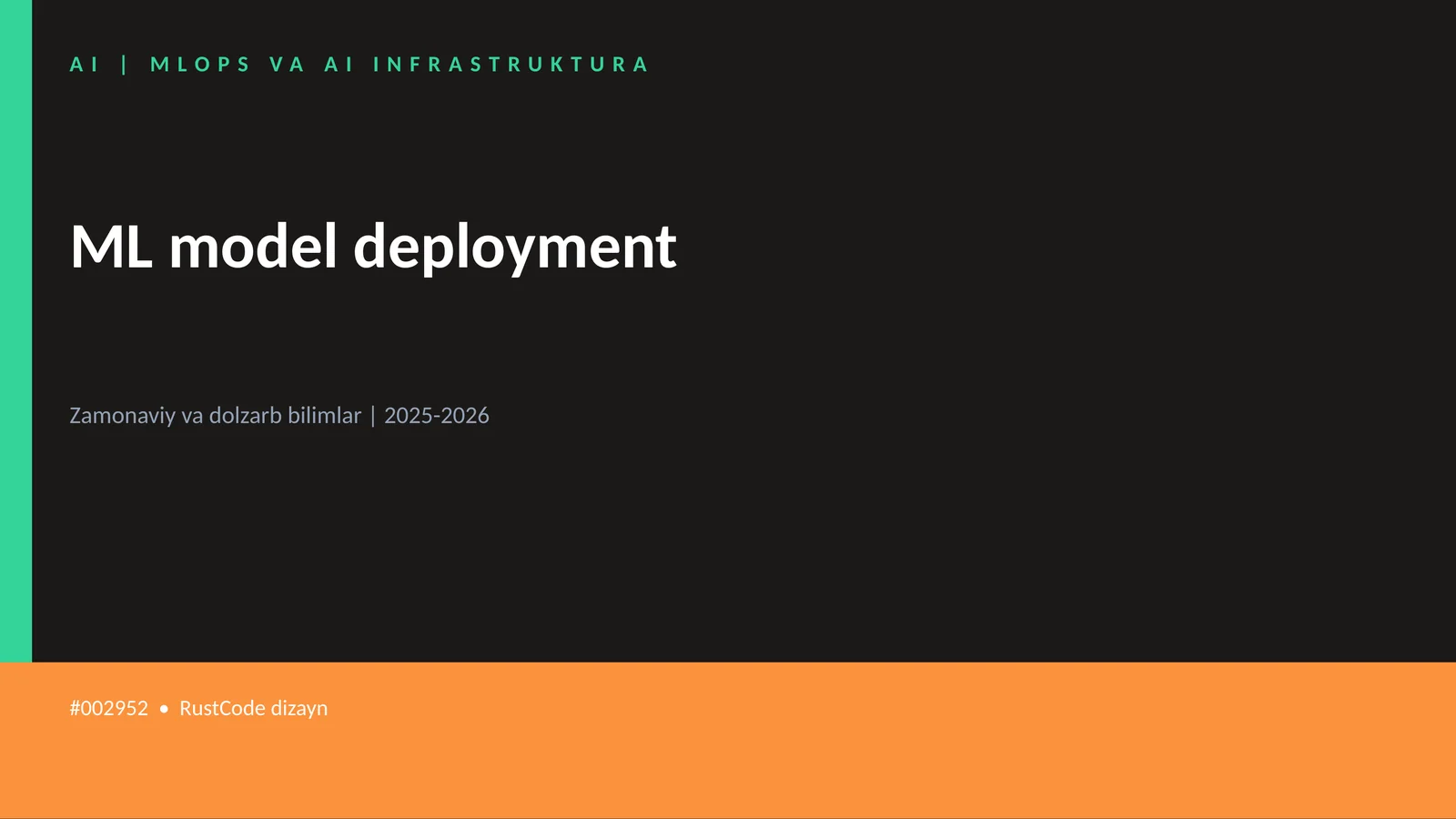 ML model deployment