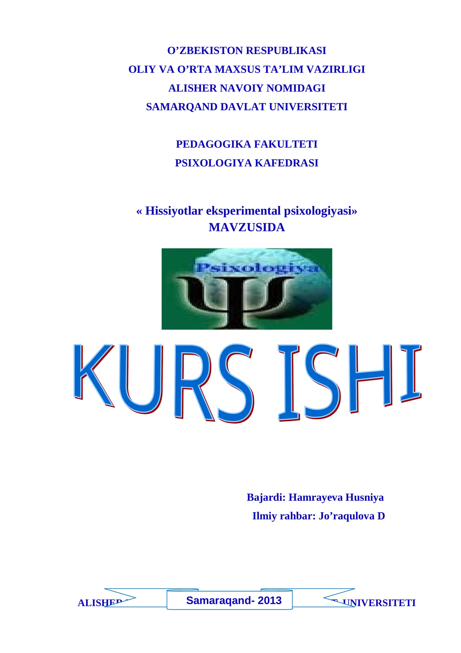 Hissiyotlar eksperimental psixologiyasi