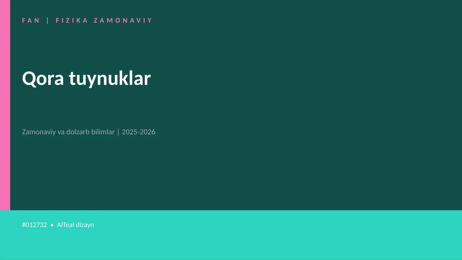 FAN | FIZIKA ZAMONAVIY