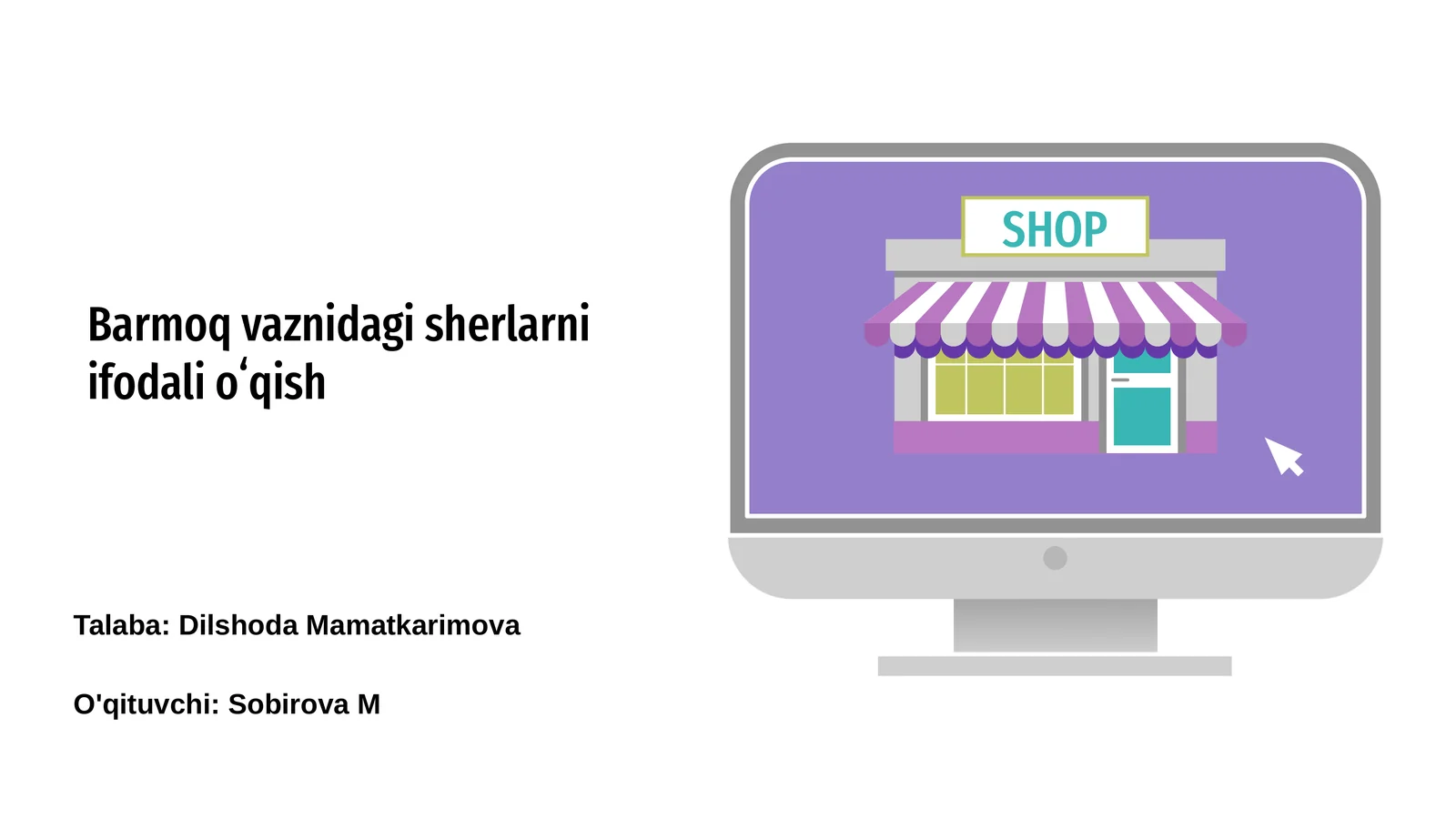 Barmoq vaznidagi sherlarni ifodali oʻqish