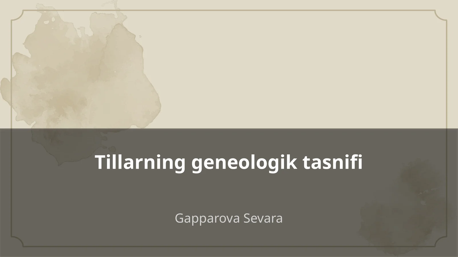 Tillarning geneologik tasnifi