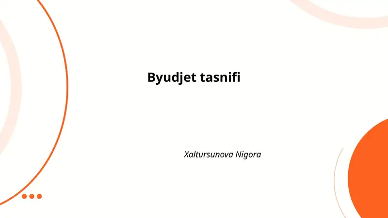 Byudjet tasnifi