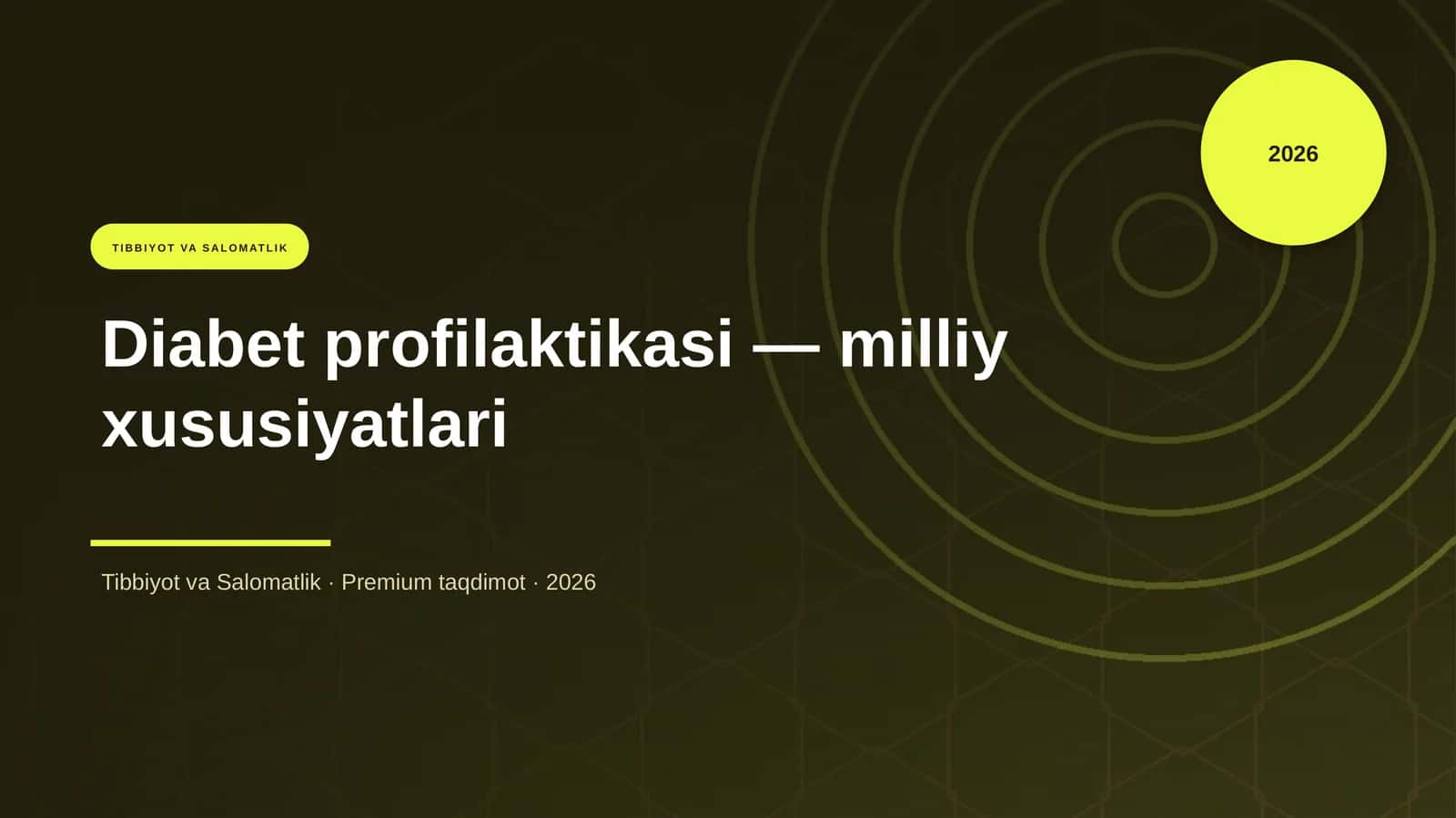 Diabet profilaktikasi — milliy xususiyatlari