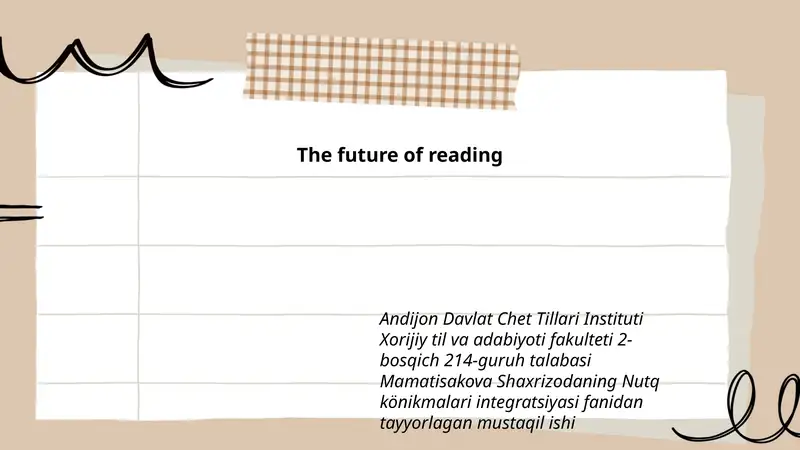 The future of reading