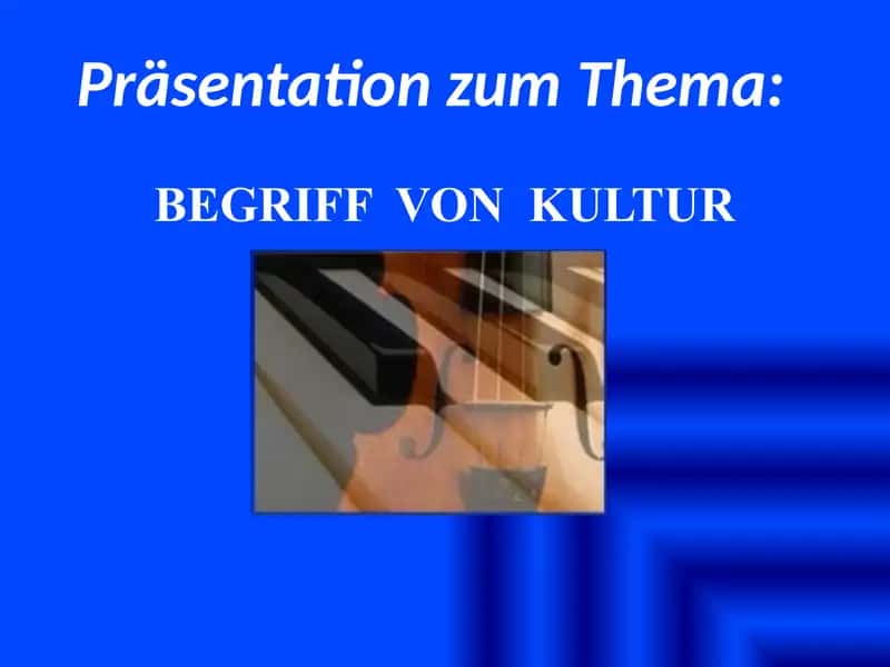 BEGRIFF VON KULTUR