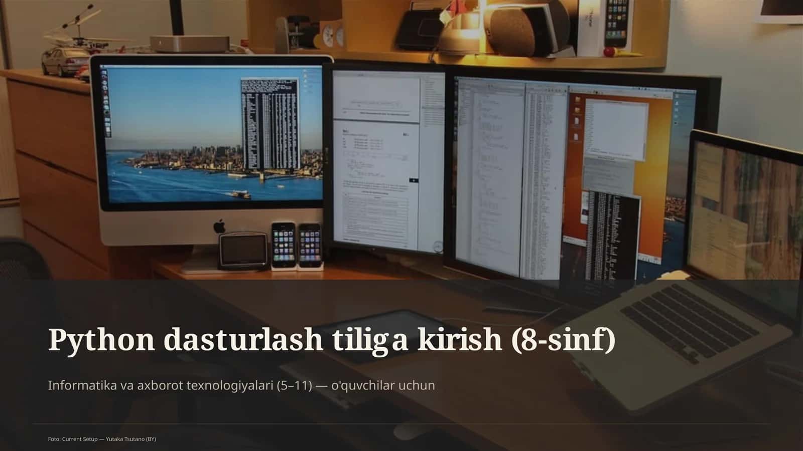 Python dasturlash tiliga kirish (8-sinf)