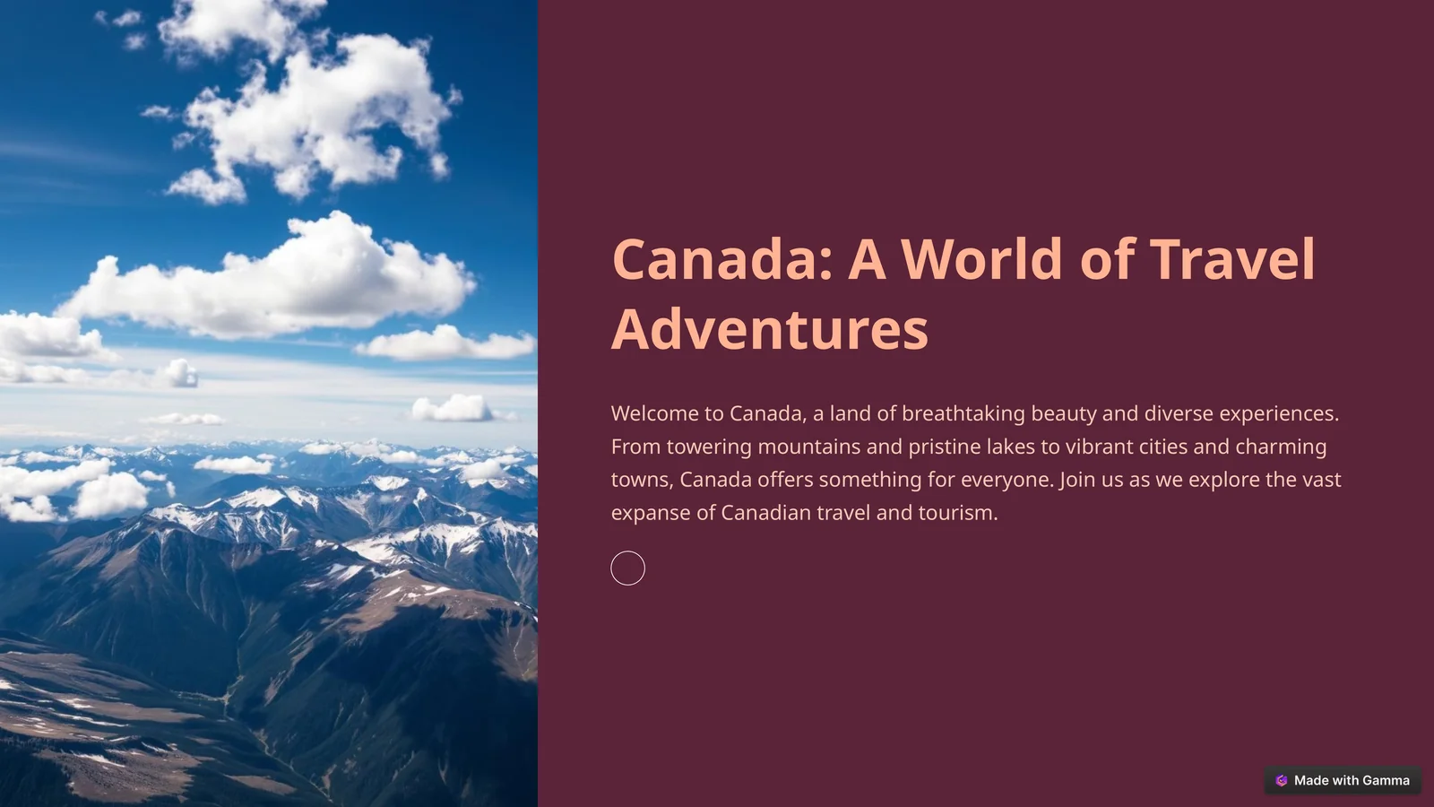 Canada: A World of Travel Adventures