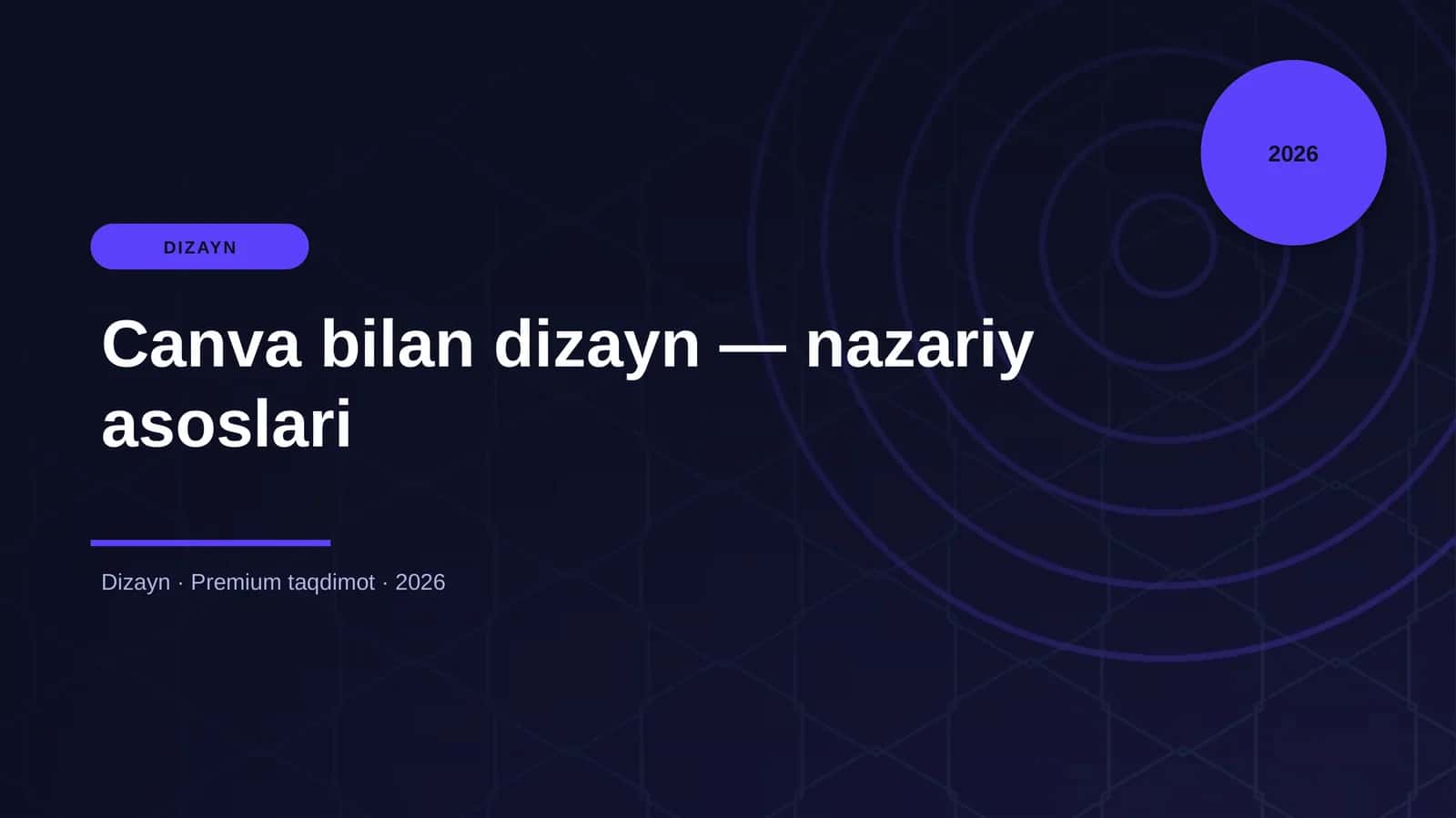 Canva bilan dizayn — nazariy asoslari