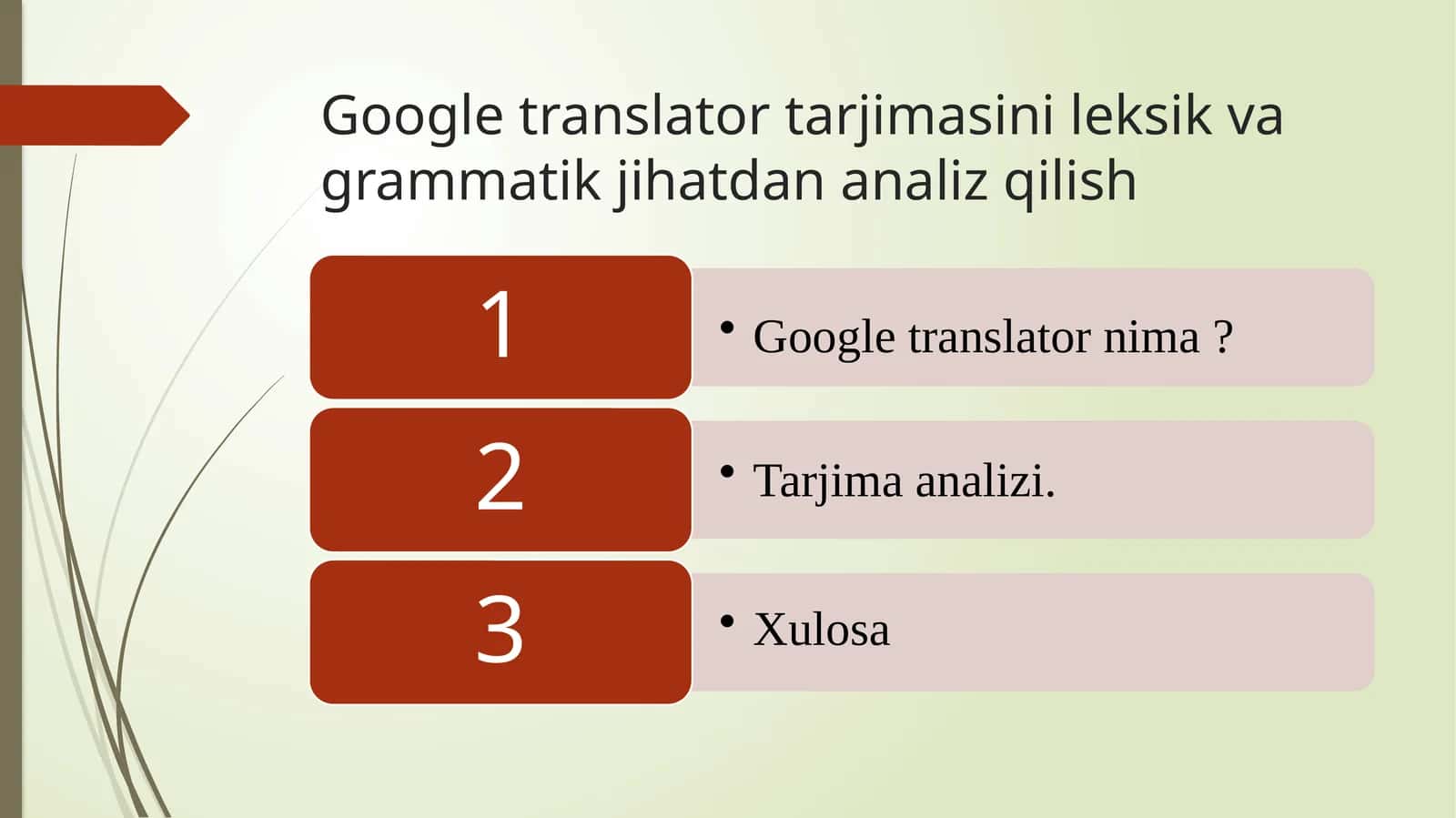 Google translator tarjimasini leksik va grammatik jihatdan analiz qilish (2)