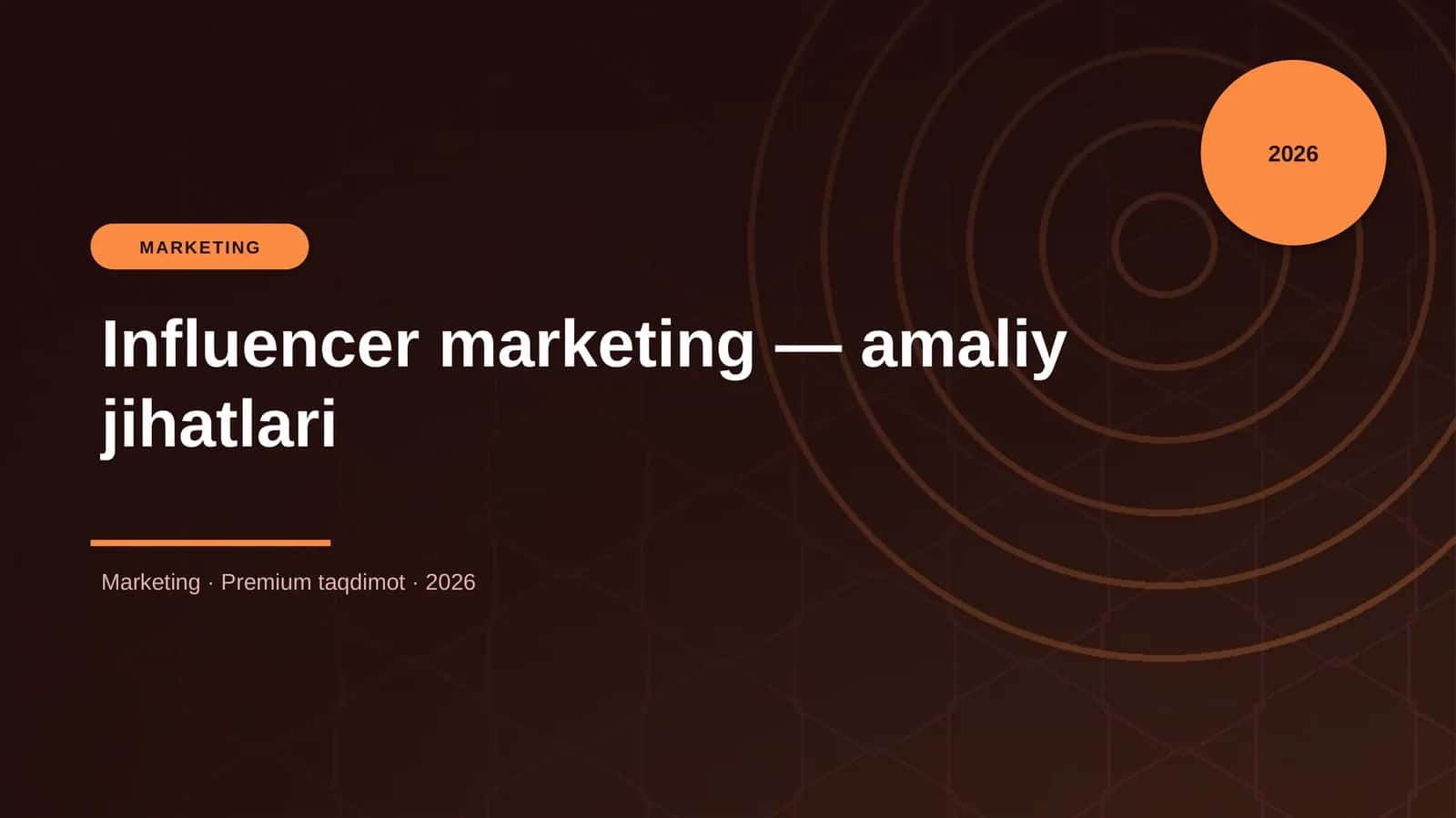 Influencer marketing — amaliy jihatlari