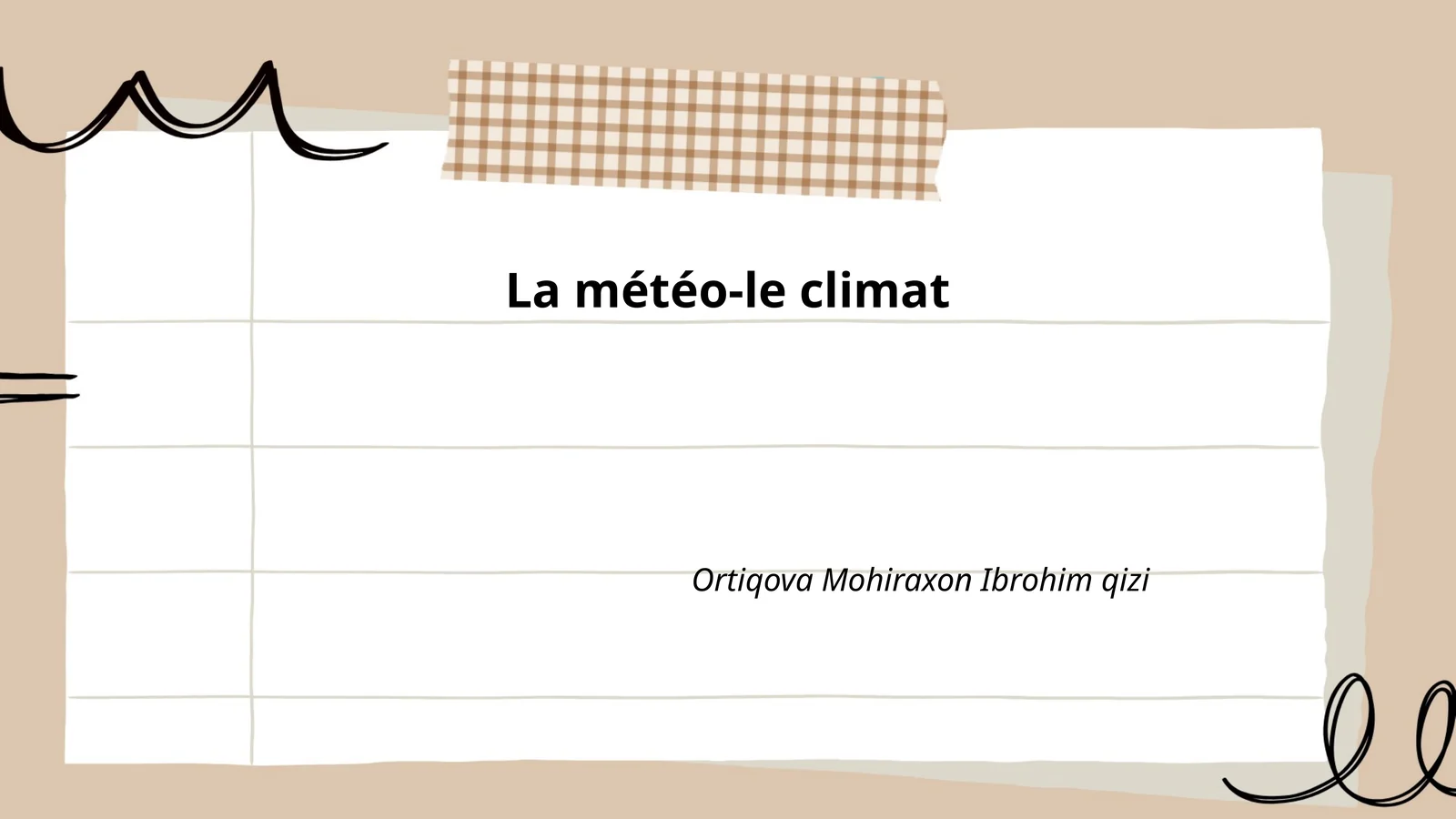 La météo-le climat
