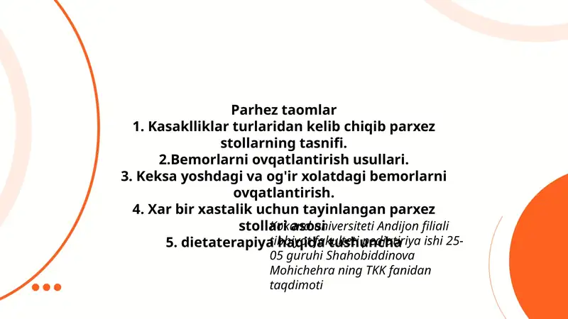 Parhez taomlar
