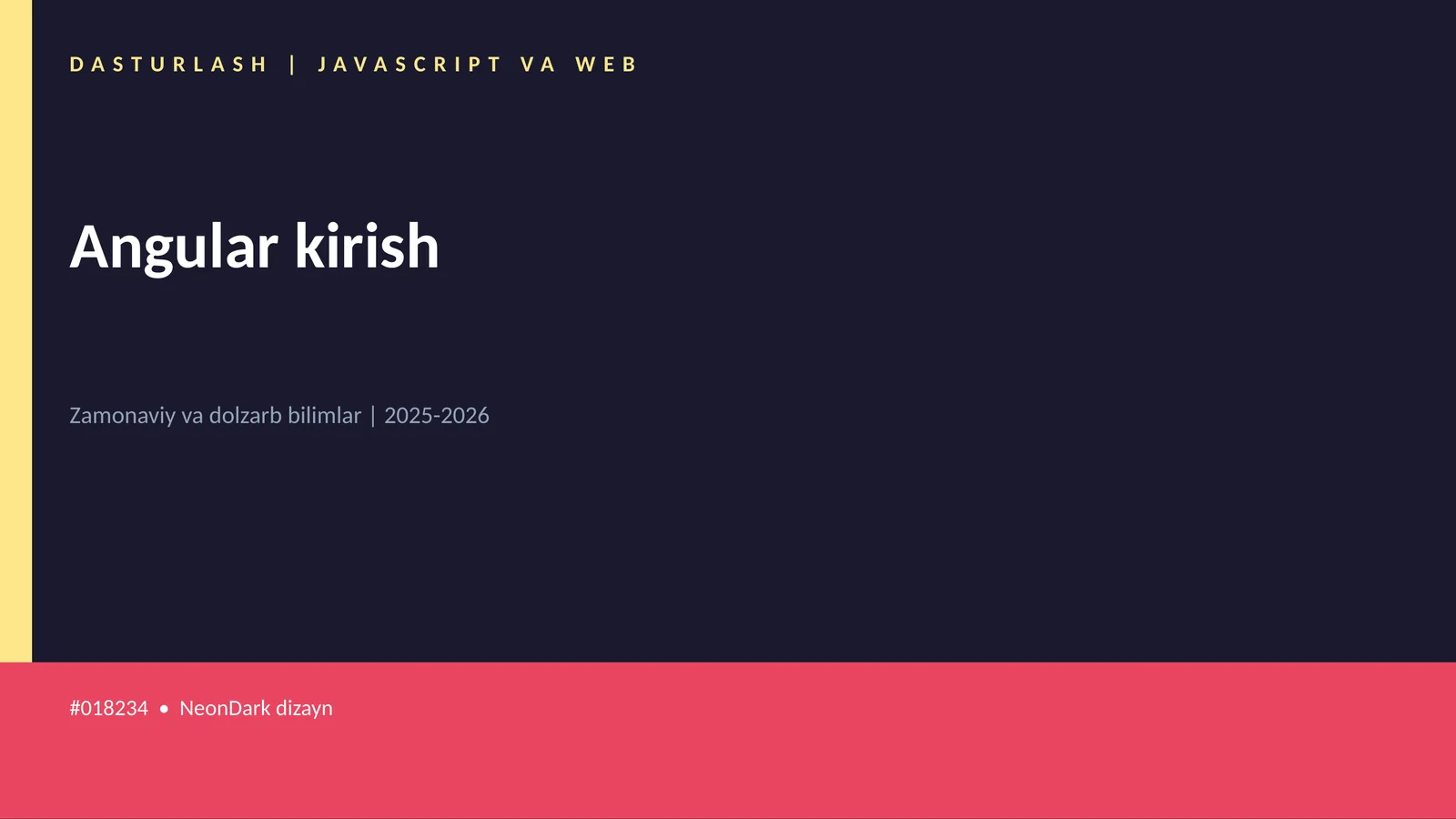 Angular kirish