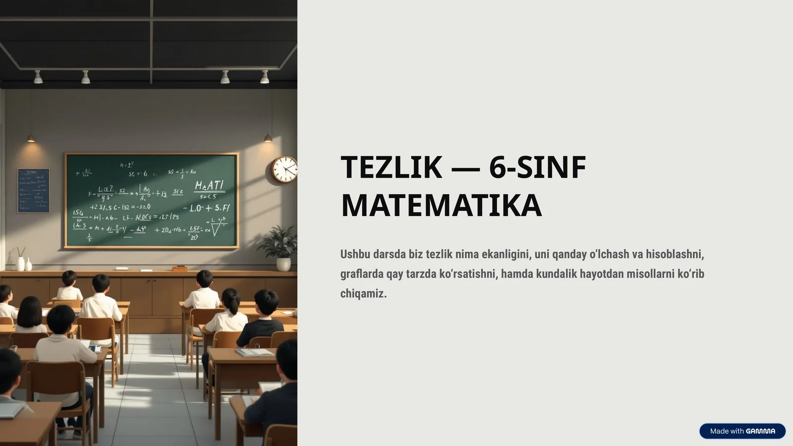 TEZLIK — 6-SINF MATEMATIKA