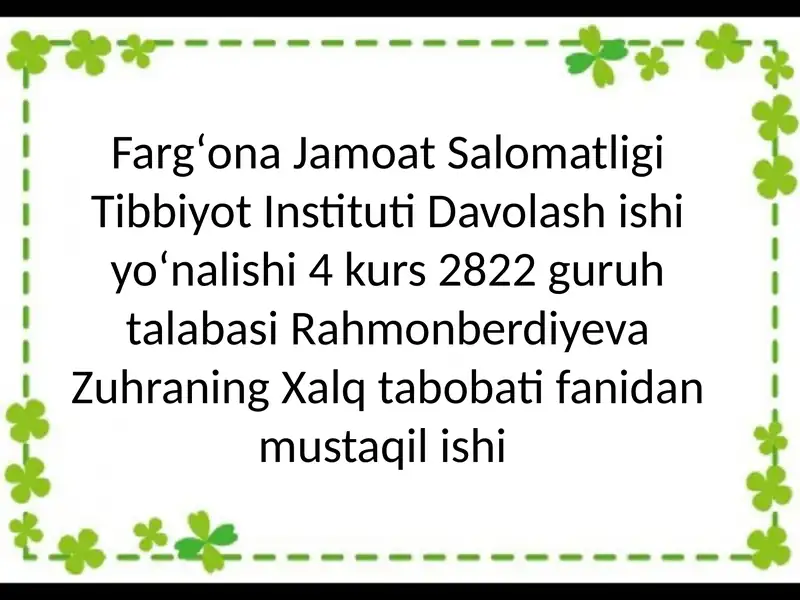 Xalq tabobati: Tushuncha, Tarixi va Falsafiy Asoslari