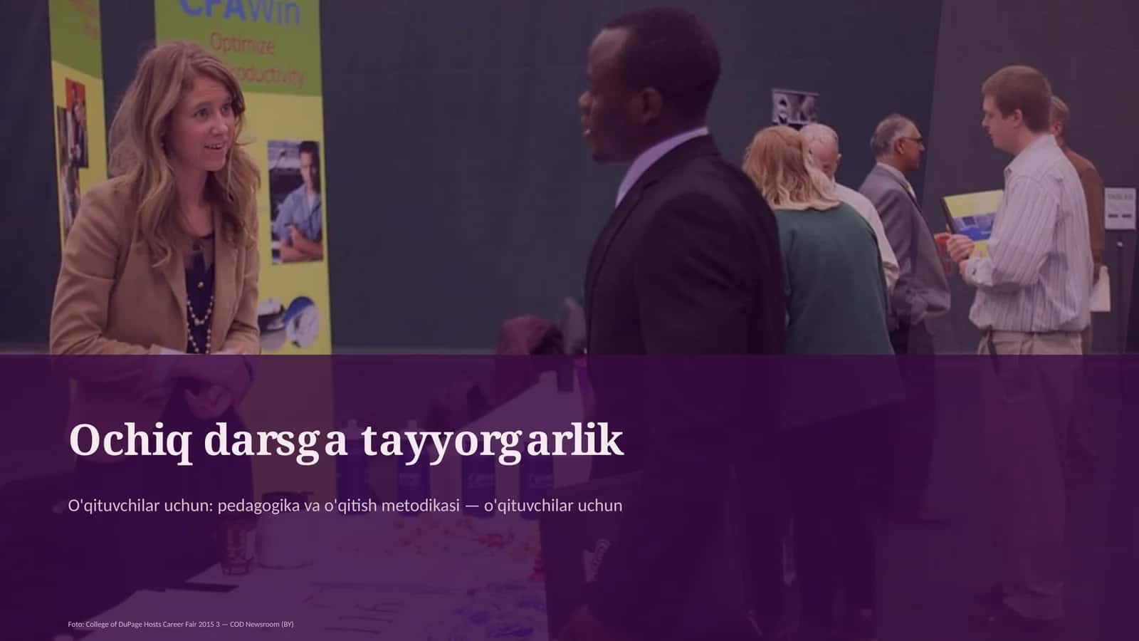 Ochiq darsga tayyorgarlik
