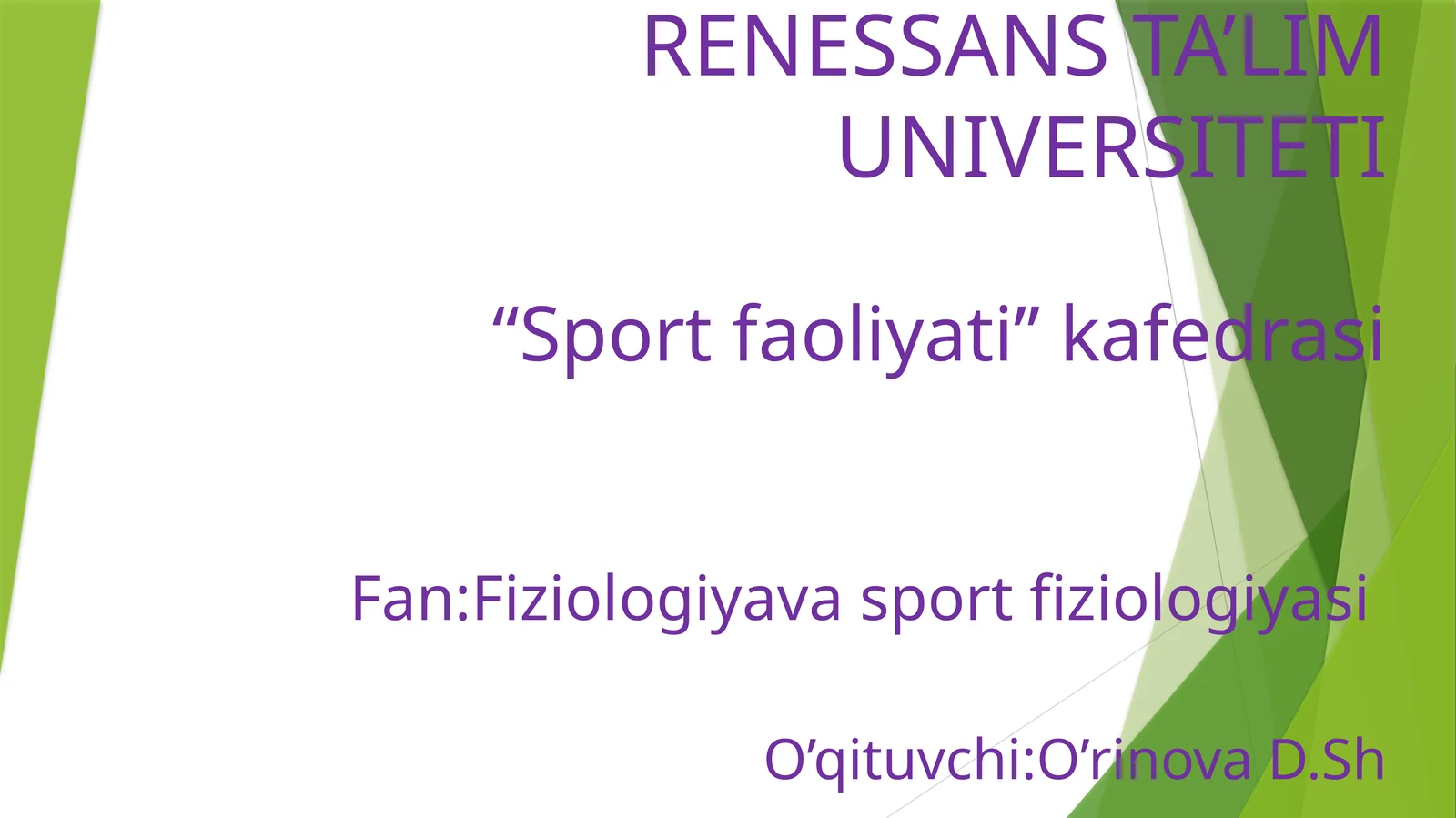 Fiziologiya faniga kirish