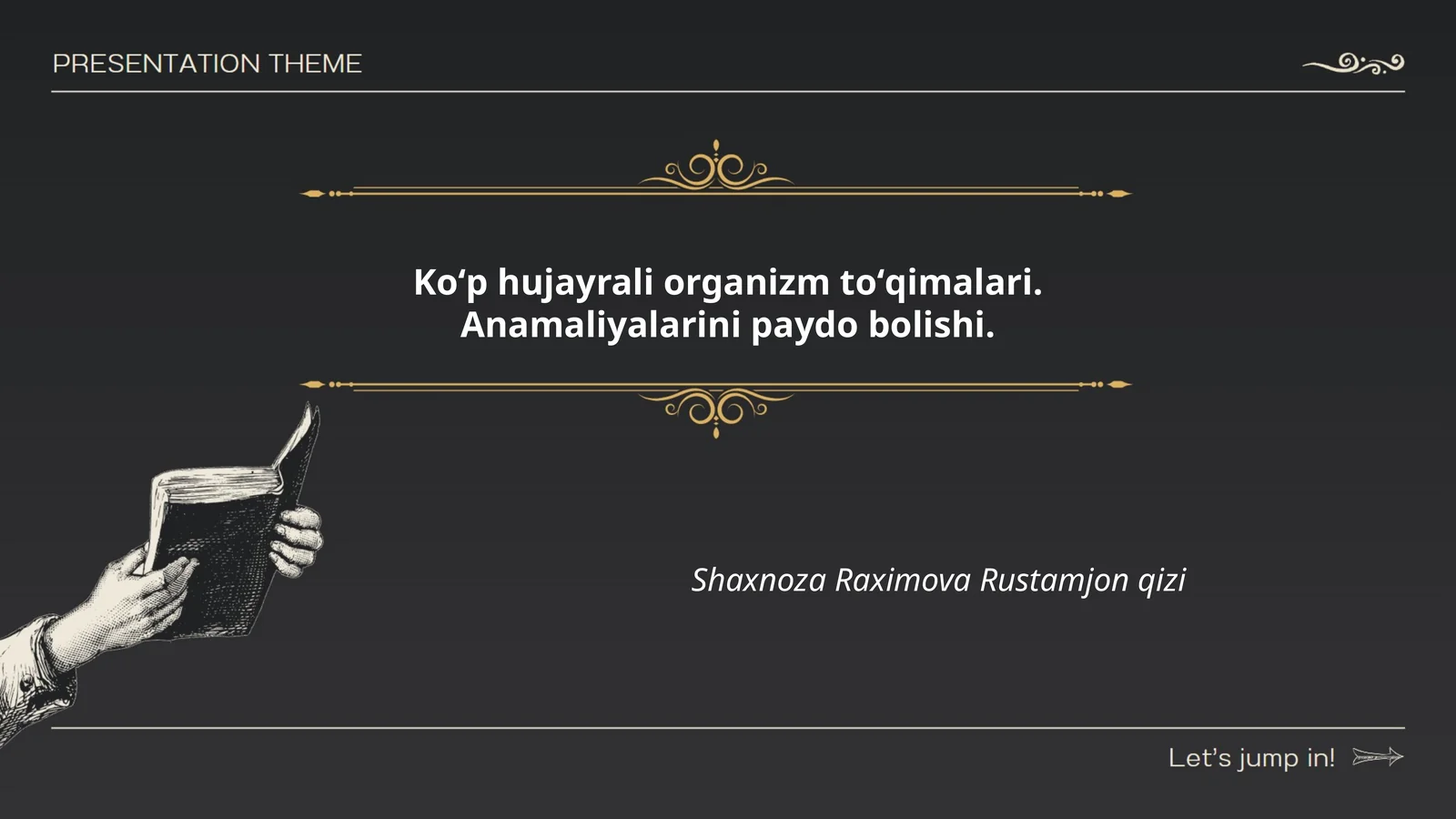 Koʻp hujayrali organizm toʻqimalari. Anamaliyalarini paydo bolishi