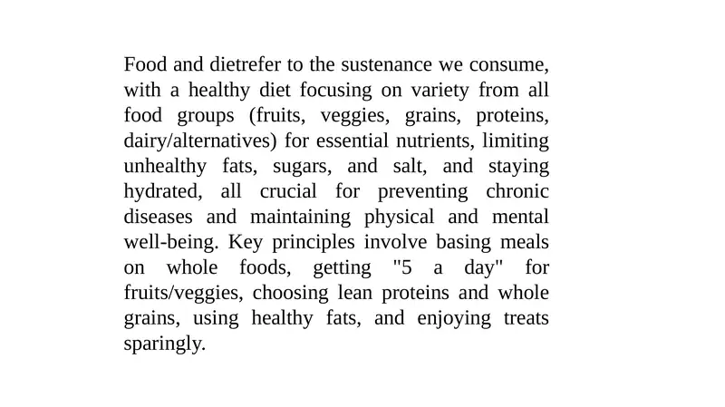 Food and Diet