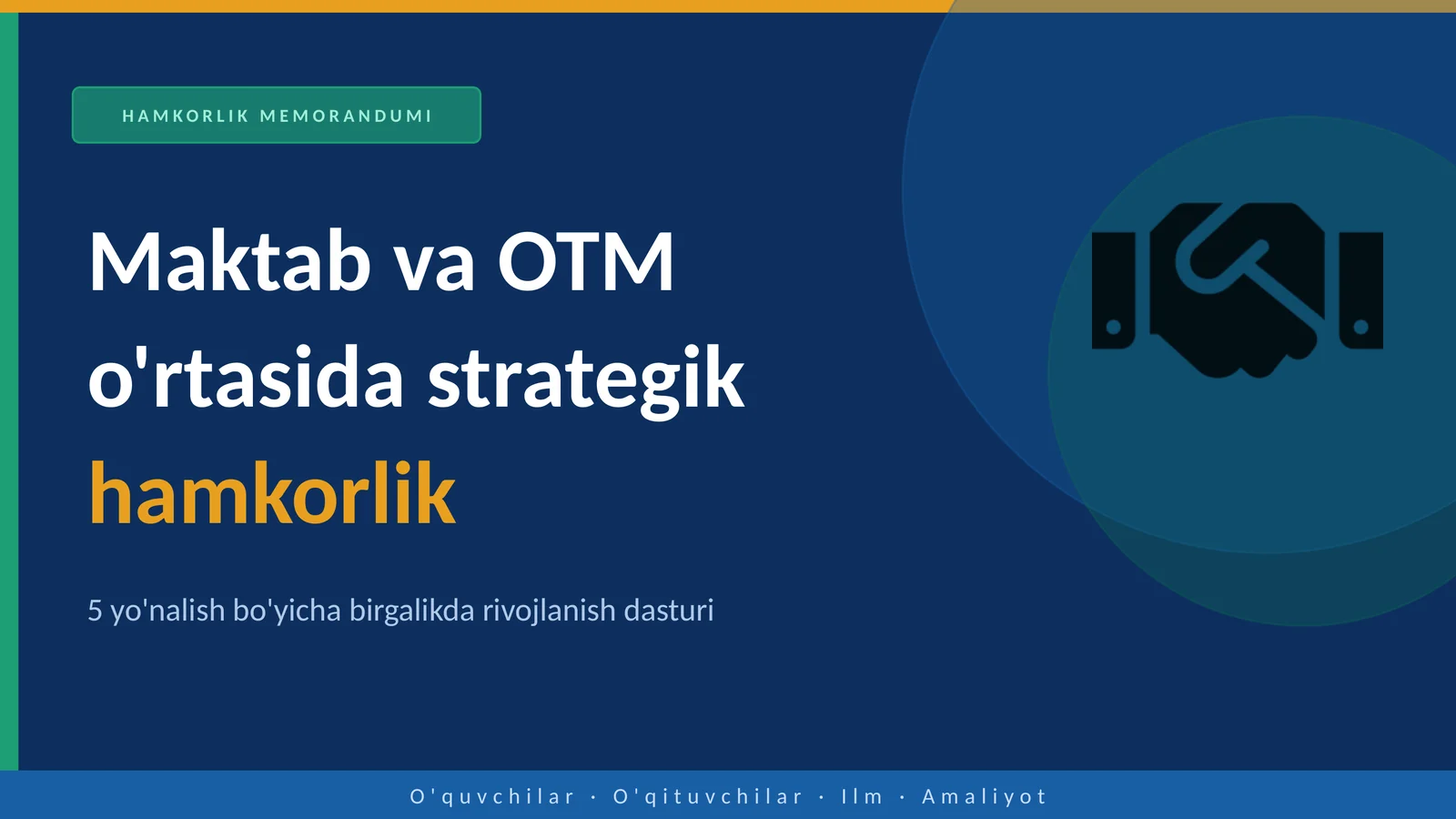 HAMKORLIK MEMORANDUMI