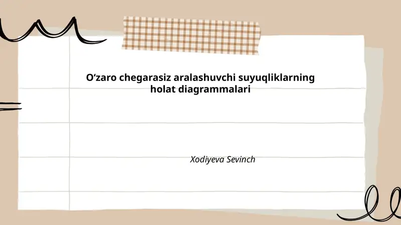 Suyuqliklarning fizik xossalari