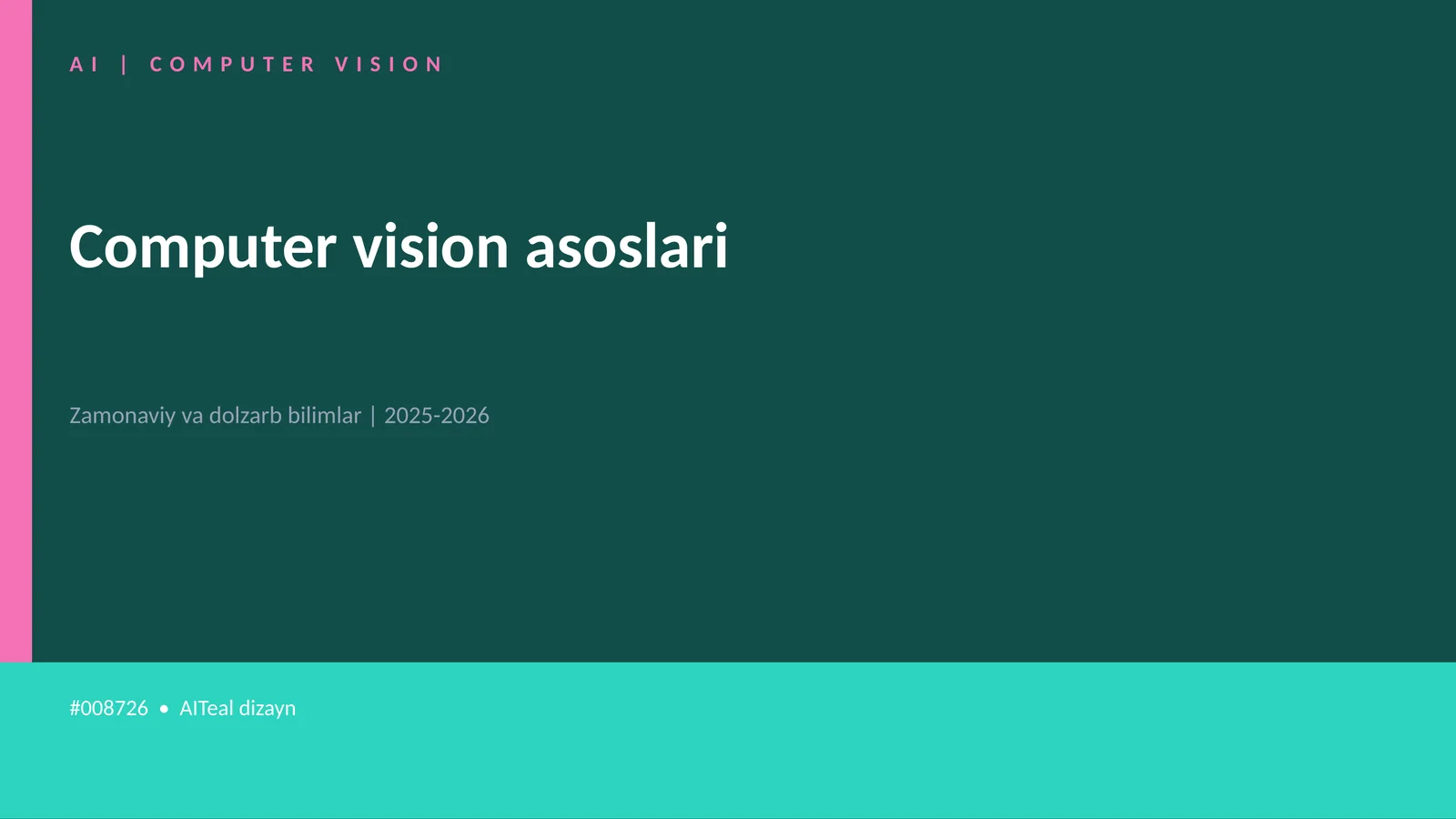 Computer vision asoslari