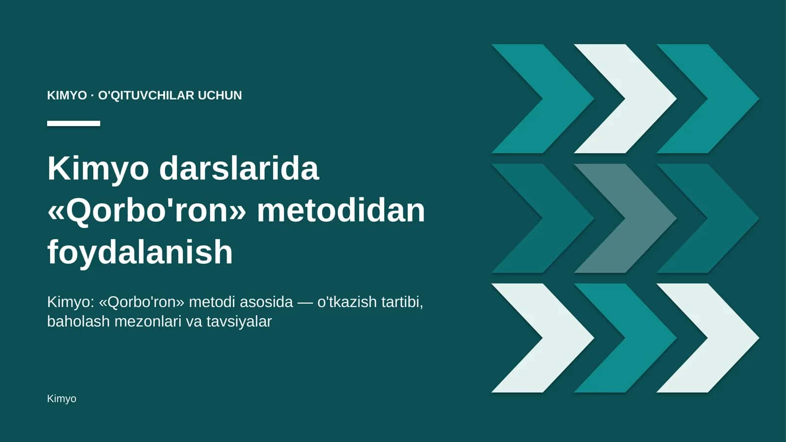 kimyo darslarida qorbo'ron metodidan foydalanish 8758