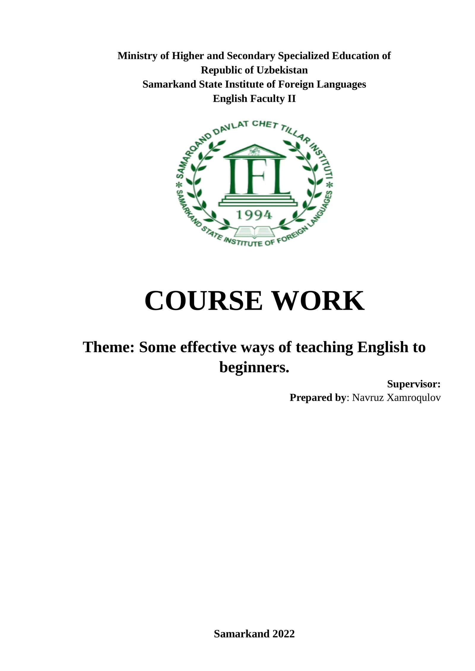 Some effective ways of teaching English to beginners