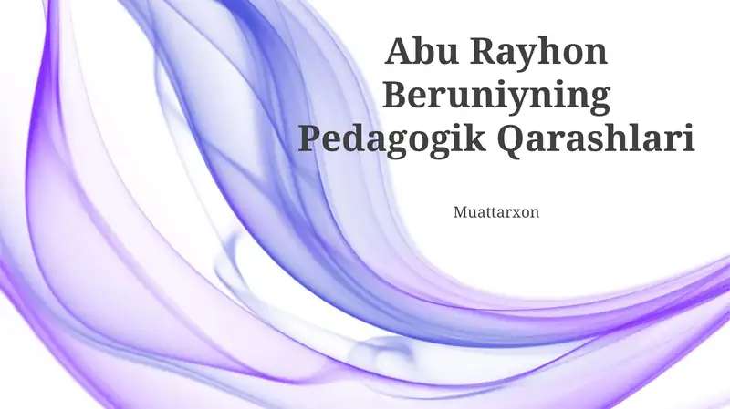 Abu Rayhon Beruniyning Pedagogik Qarashlari
