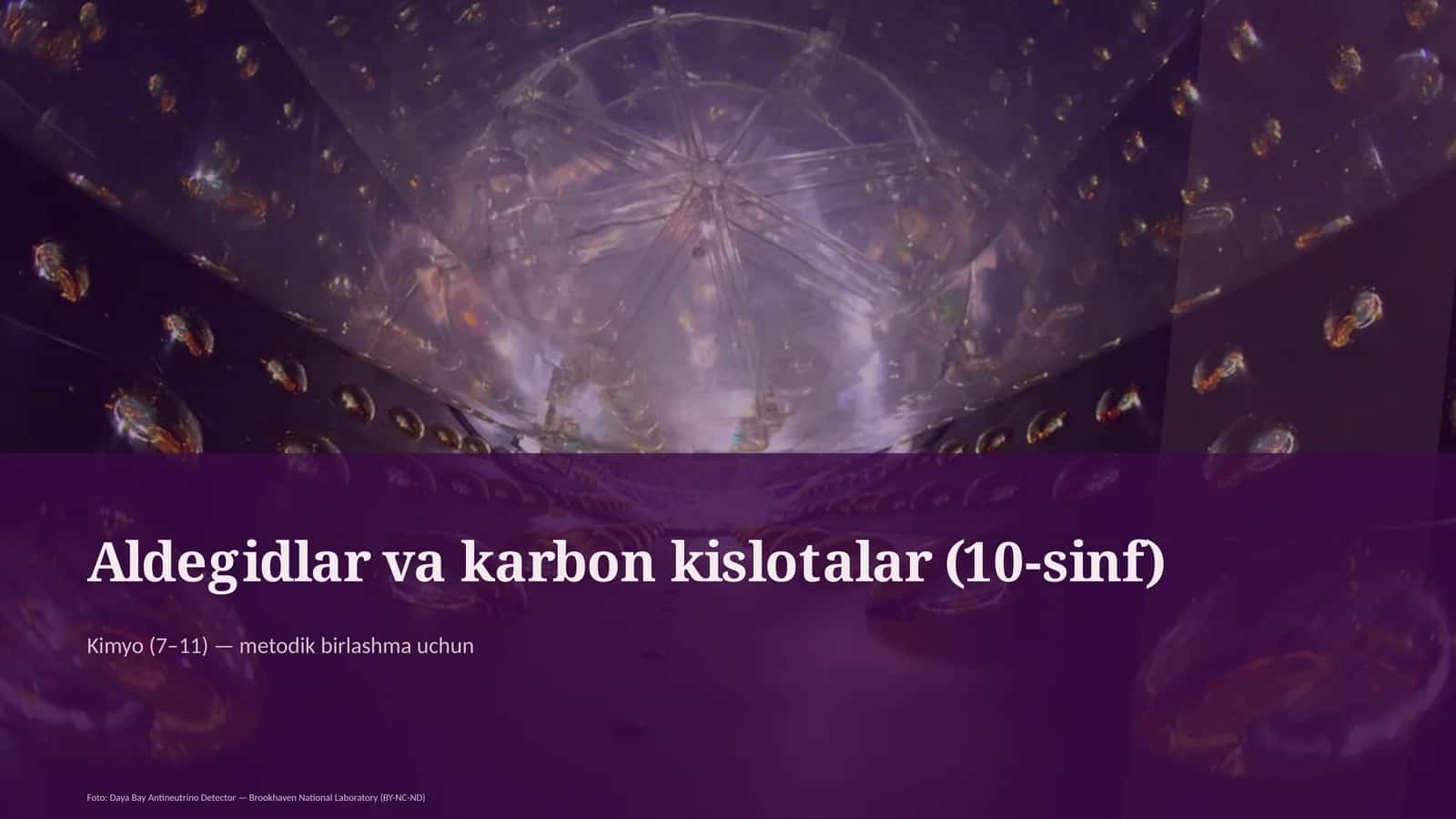 Aldegidlar va karbon kislotalar (10-sinf)