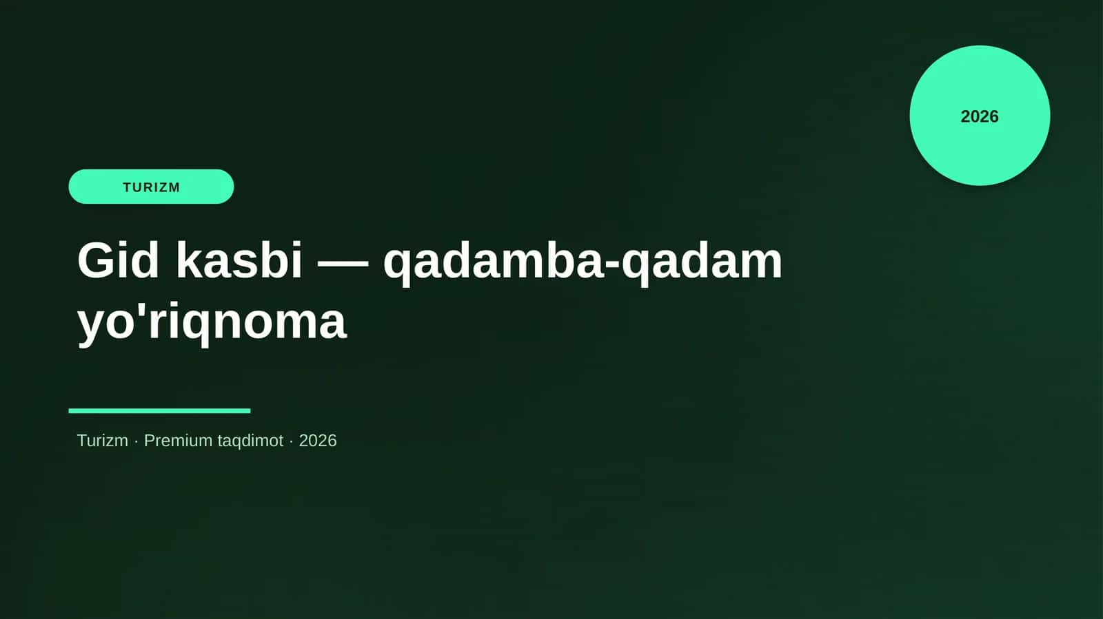 Gid kasbi — qadamba-qadam yo'riqnoma
