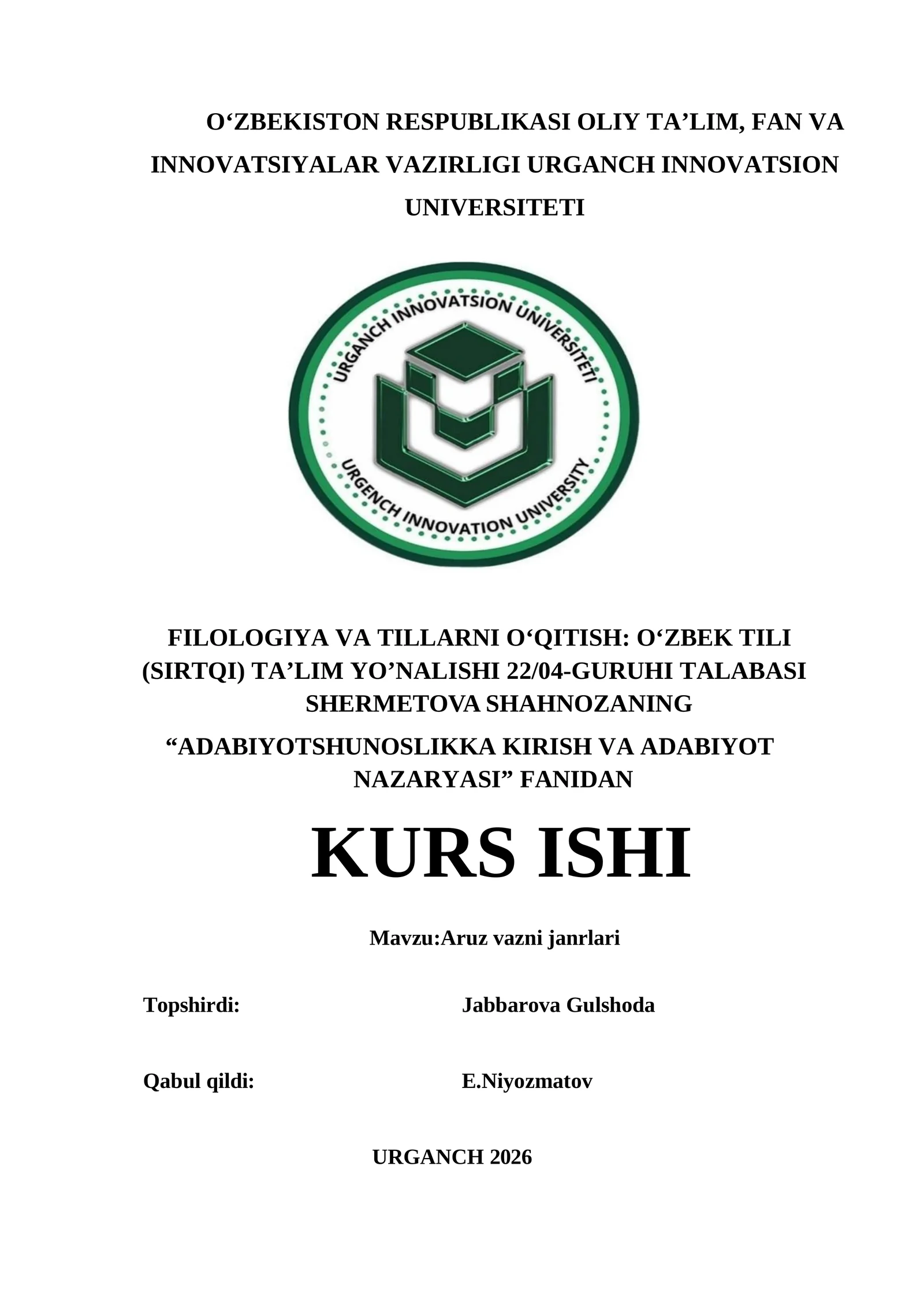Aruz vazni janrlari