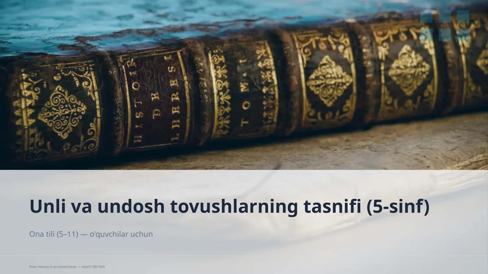 Unli va undosh tovushlarning tasnifi (5-sinf)