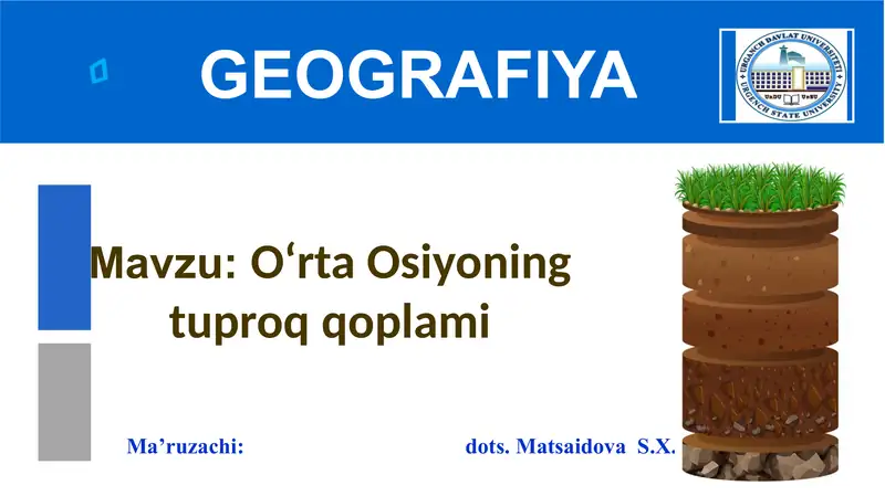 O‘rta Osiyoning tuproq qoplami