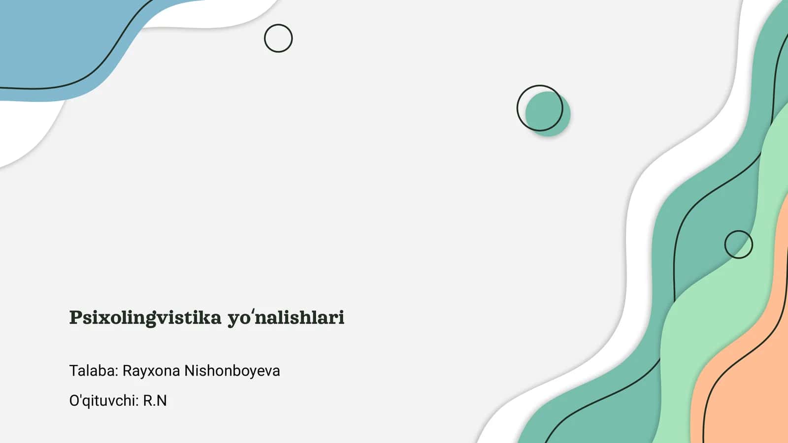 Psixolingvistika yoʻnalishlari