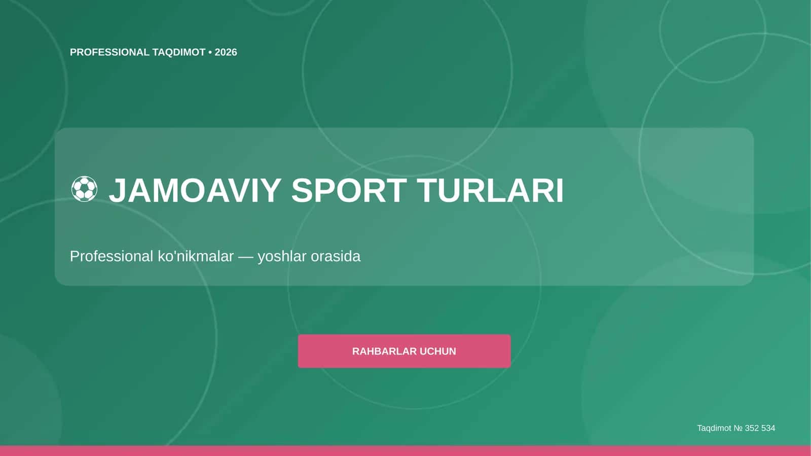 Professional Taqdimot 2026