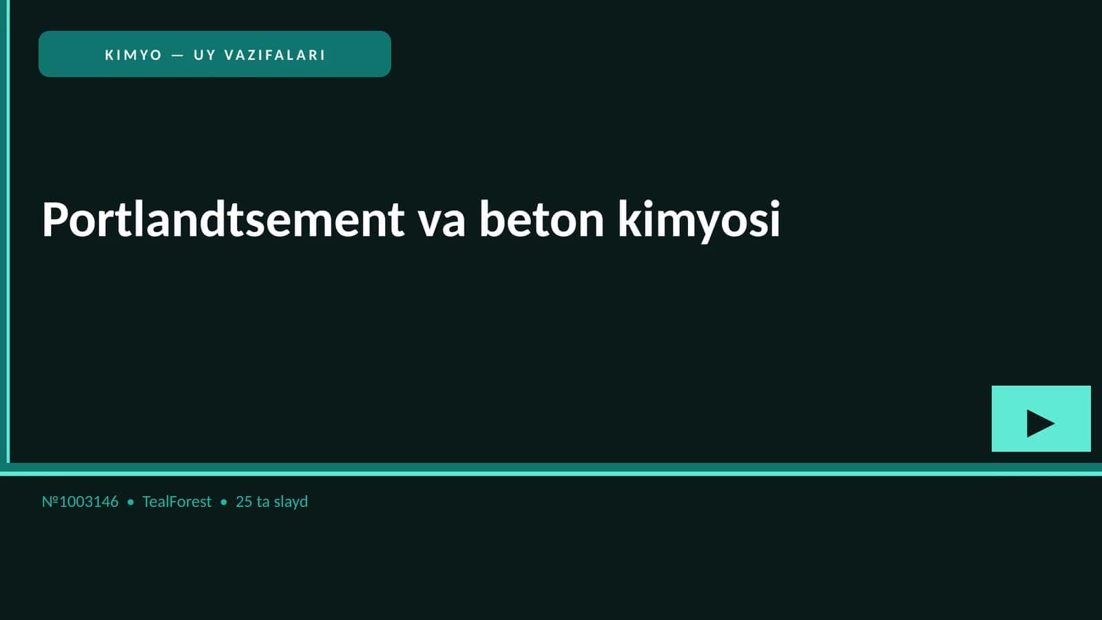 Portlandtsement va beton kimyosi