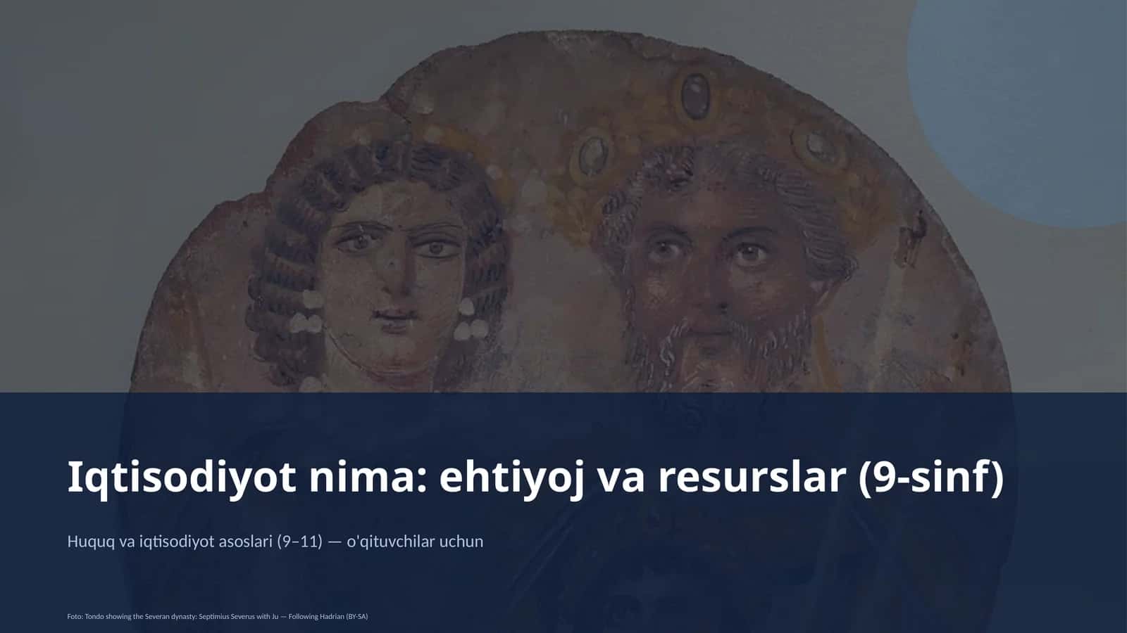 Iqtisodiyot nima: ehtiyoj va resurslar (9-sinf)