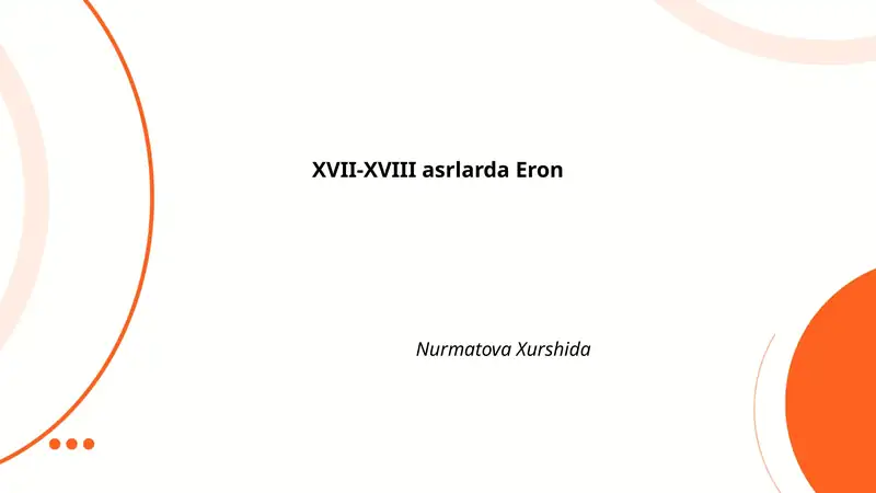 XVII-XVIII asrlarda Eron