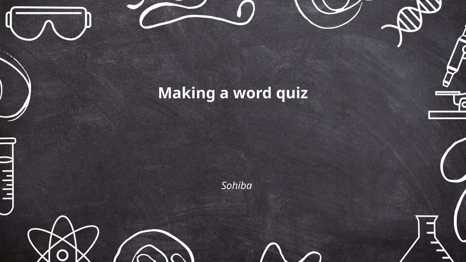 Word Quiz Planning