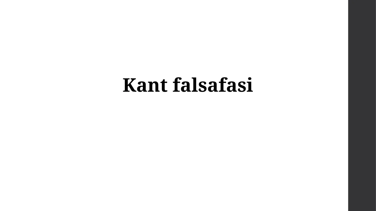 Kant falsafasi