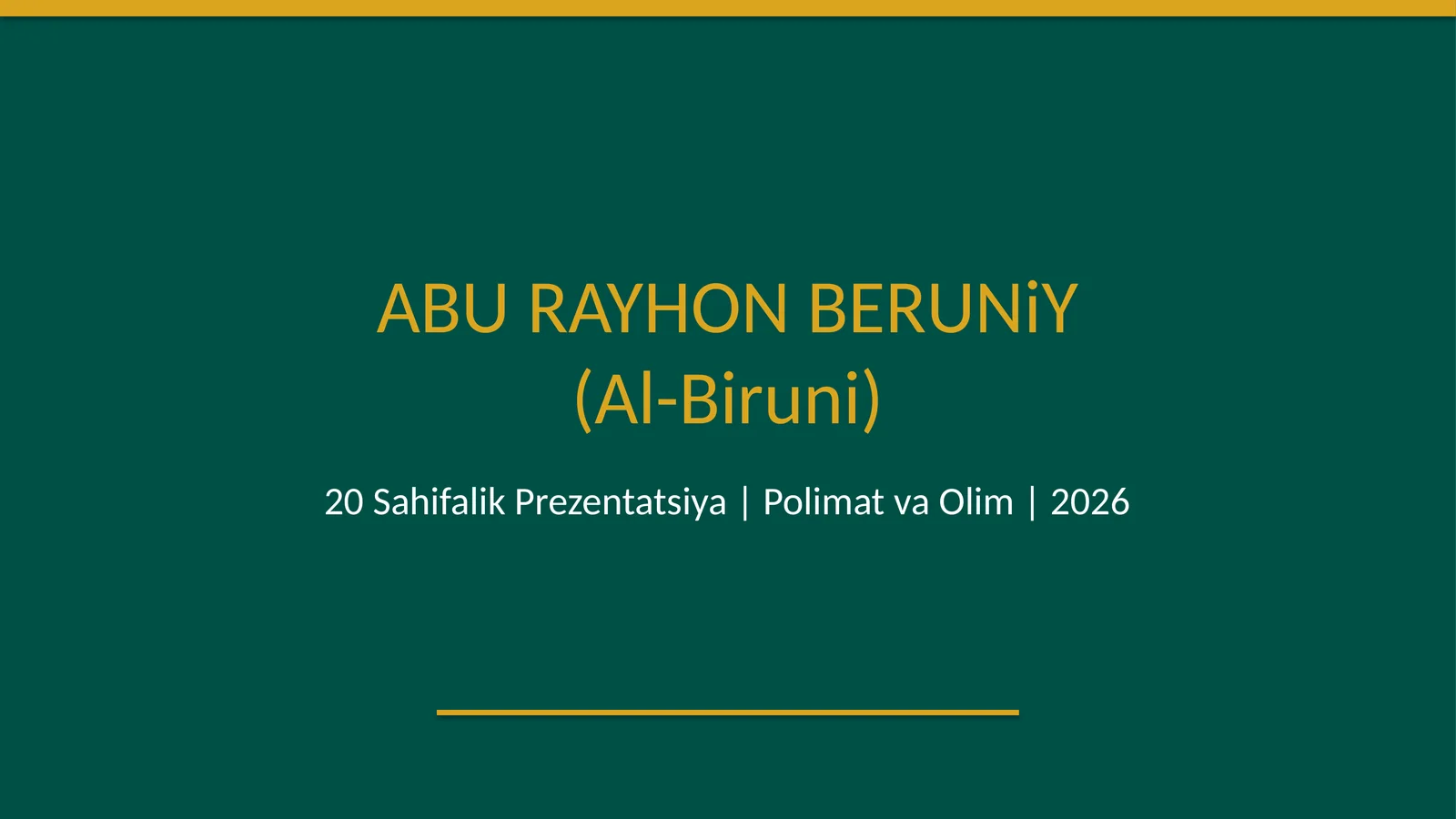 Abu Rayhon Beruniy