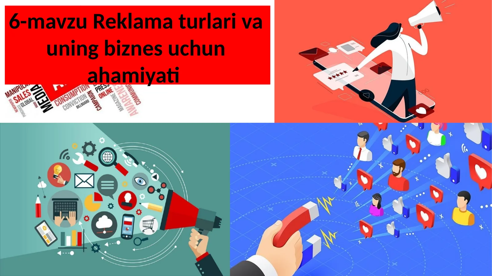 Reklama turlari va uning biznes uchun ahamiyati