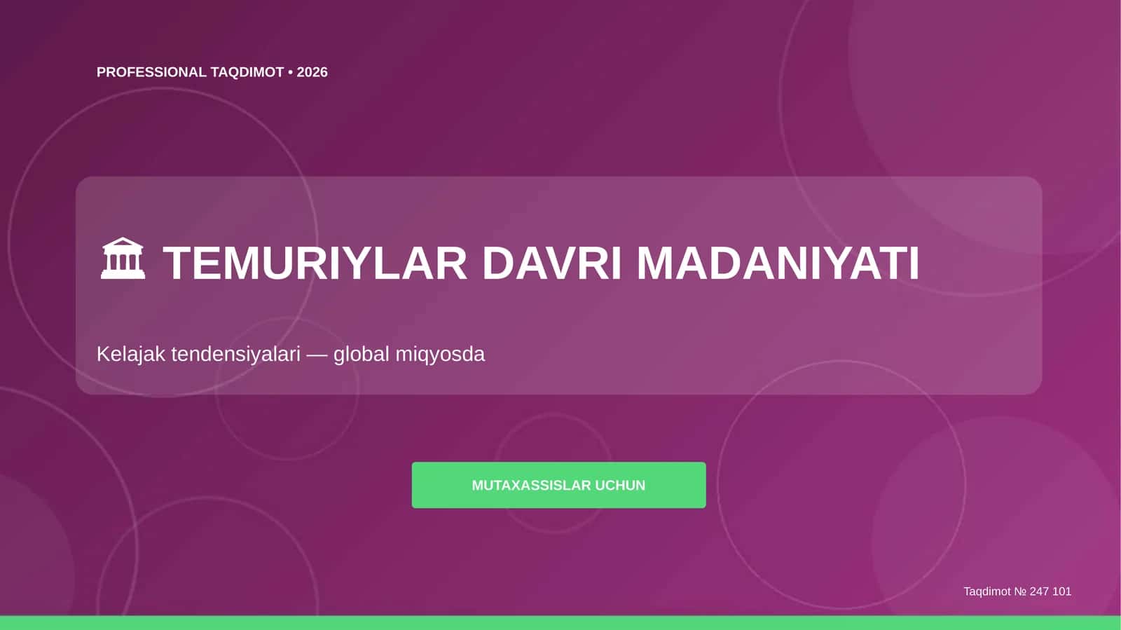 TEMURIYLAR DAVRI MADANIYATI