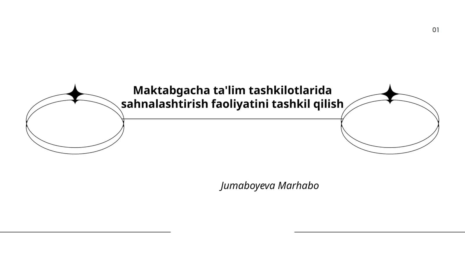 Sahnalashtirish faoliyatini tashkil qilish