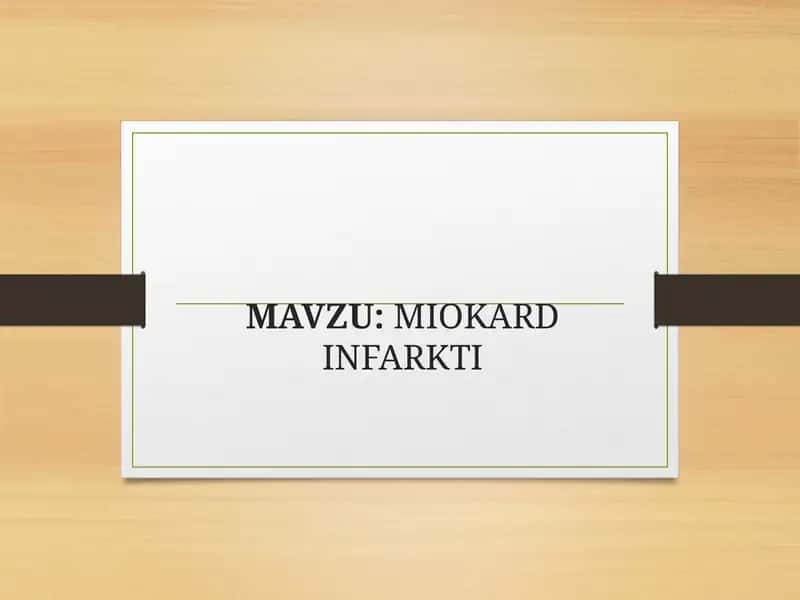 MIOKARD INFARKTI
