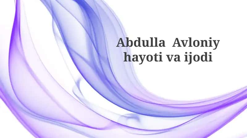 Avloniyning Adabiy Merosi
