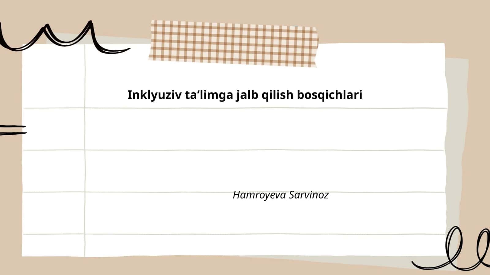 Inklyuziv ta'limga jalb qilish bosqichlari
