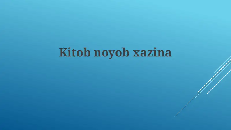 Kitobnoyobxazina